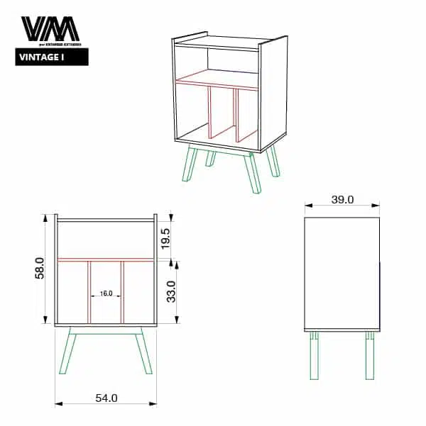Mueble Rack Vintage I - Tornamesa y vinilos - Imagen 6