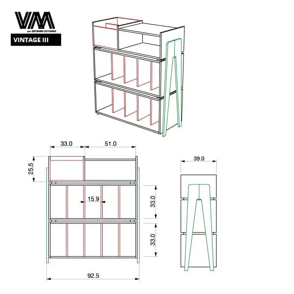 Mueble Rack Vintage III – Tornamesa y vinilos - Imagen 6