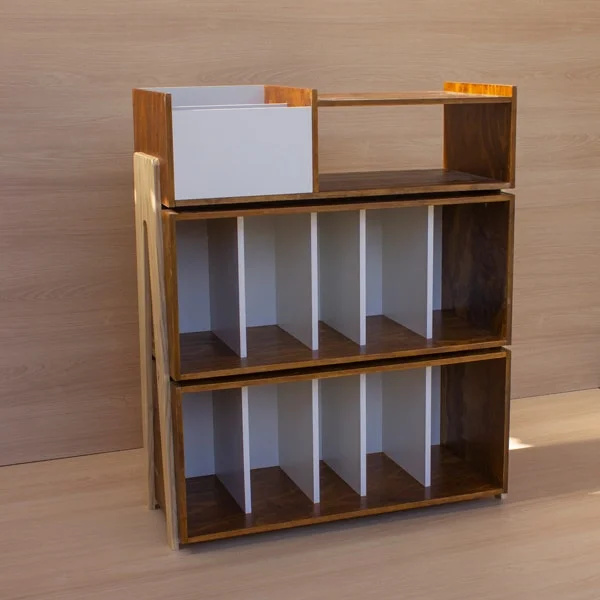 Mueble Rack Vintage III – Tornamesa y vinilos - Imagen 2