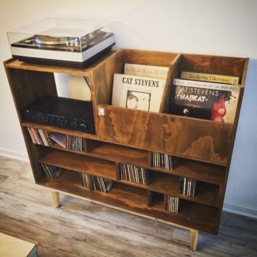 Mueble Rack El Gran V - Tornamesa, vinilos y CD's