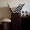 Organizador Sobremesa Para Vinilos - Madera nativa reciclada (45 discos)