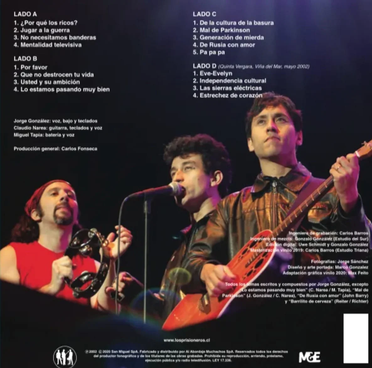 Los Prisioneros - Estadio Nacional Vol. 2 (Vinilo, 2 LP, Ed. Chilena, 2020) - Imagen 2
