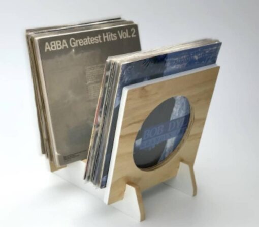 Organizador para vinilos Circle - 30 a 40 discos (Natural o Encina) - Imagen 2