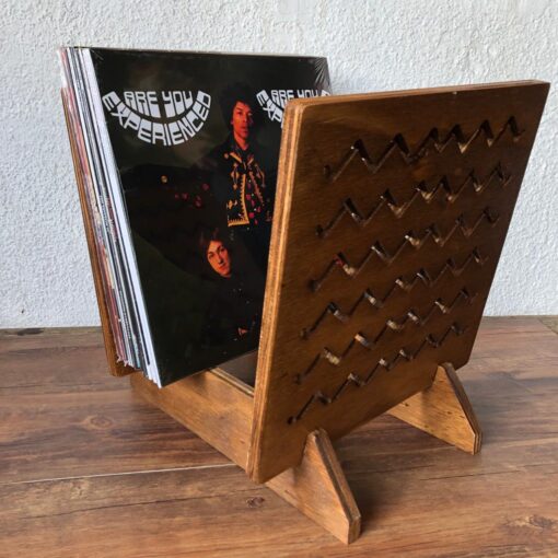 Organizador para vinilos Waves - 30 a 40 discos (Natural o Encina)