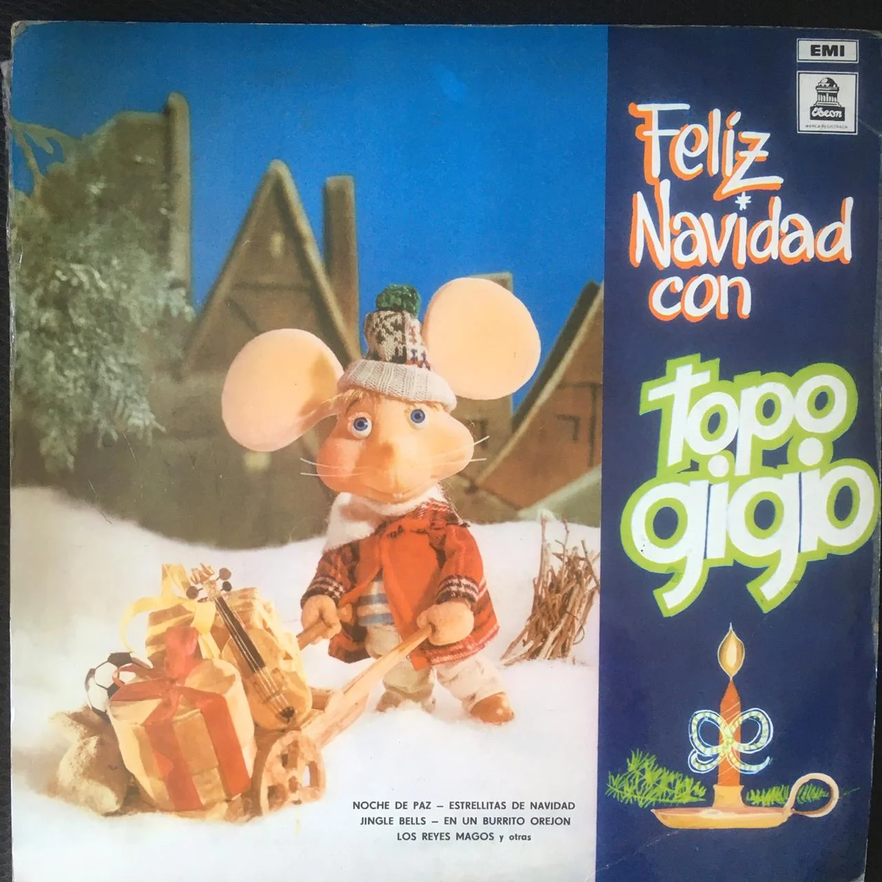 Topo Gigio, Peppino Mazzullo - Feliz Navidad con Topo Gigio (Vinilo, Ed. Chile, 1975) 1 Topo Gigio, Peppino Mazzullo - Feliz Navidad con Topo Gigio (Vinilo, Ed. Chile, 1975)