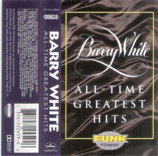 Barry White - All Time Greatest Hits (Cassette, Ed. US, 1994)