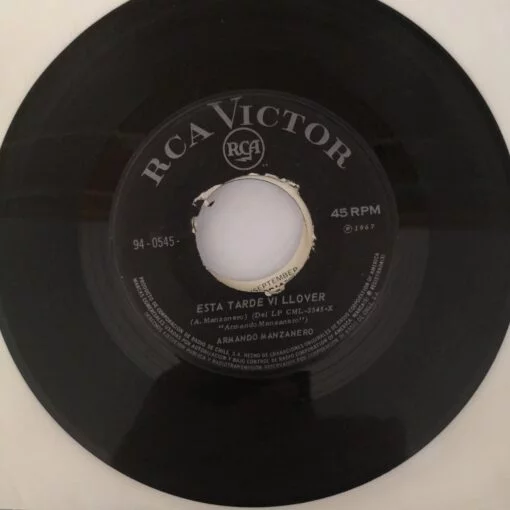 Armando Manzanero - Esta Tarde Vi Llover / Adoro (Vinilo, 7", Ed. Chilena, 1967)
