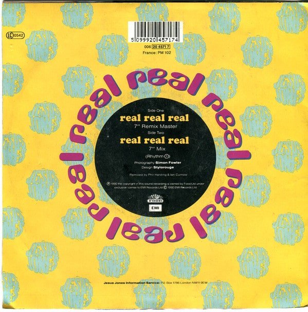 Jesus Jones - Real Real Real (Vinilo, 7", Ed. Europe, 1991) 2 Jesus Jones - Real Real Real (Vinilo, 7", Ed. Europe, 1991) - Imagen 2