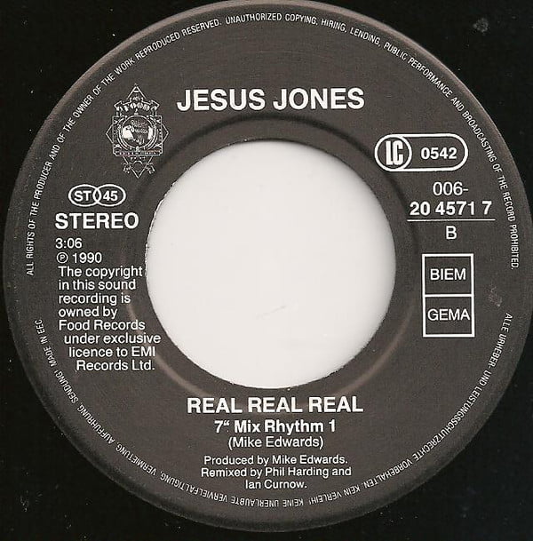 Jesus Jones - Real Real Real (Vinilo, 7", Ed. Europe, 1991) 4 Jesus Jones - Real Real Real (Vinilo, 7", Ed. Europe, 1991) - Imagen 4