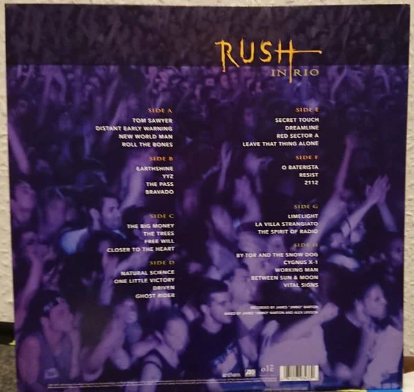 Rush - Rush in Rio (Vinilo, 4 LP, Ed. EU, 2019, 180 grs) 2 Rush - Rush in Rio (Vinilo, 4 LP, Ed. EU, 2019, 180 grs) - Imagen 2