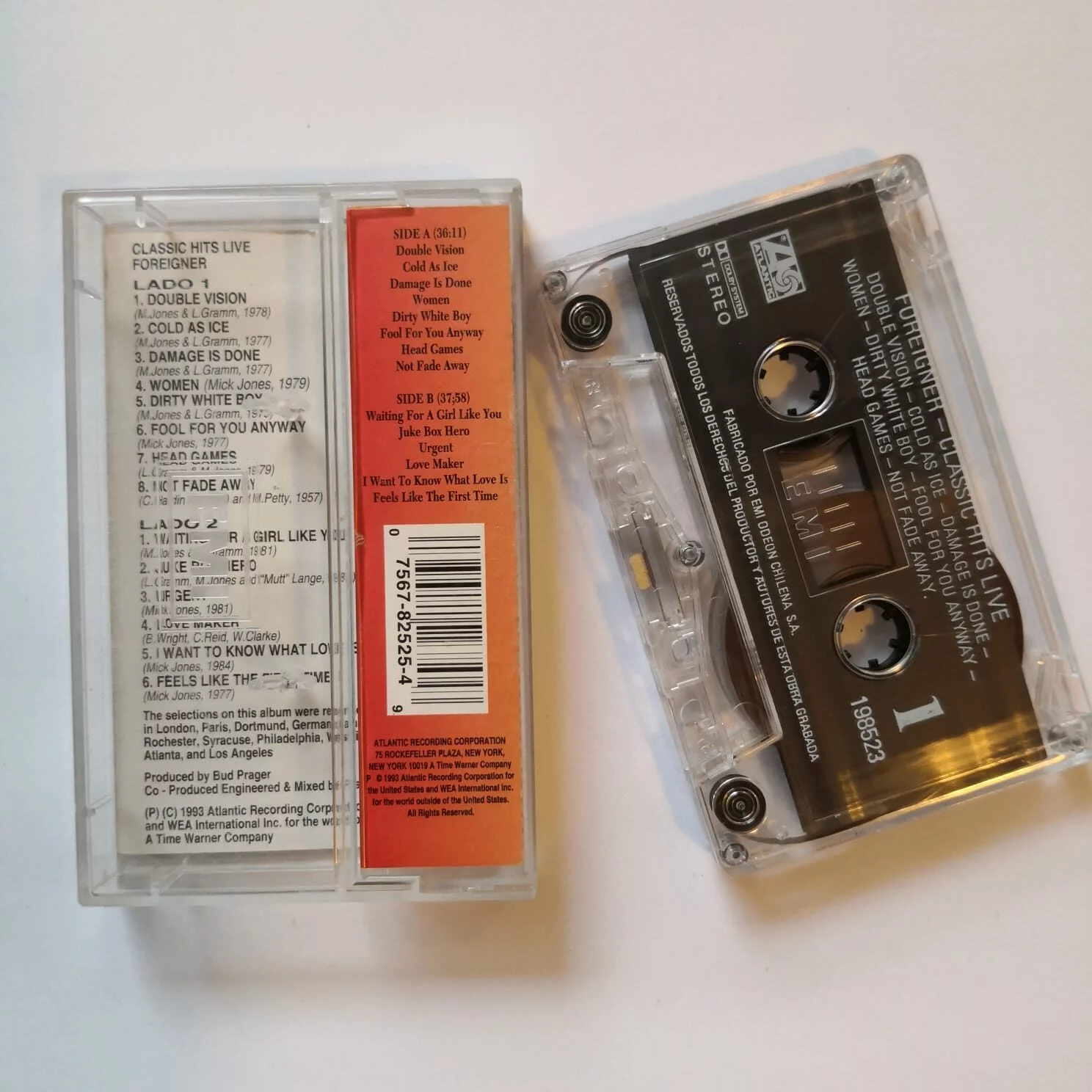 Foreigner - Classic Hits Live (Cassette, Ed. Chile, ) - Imagen 2