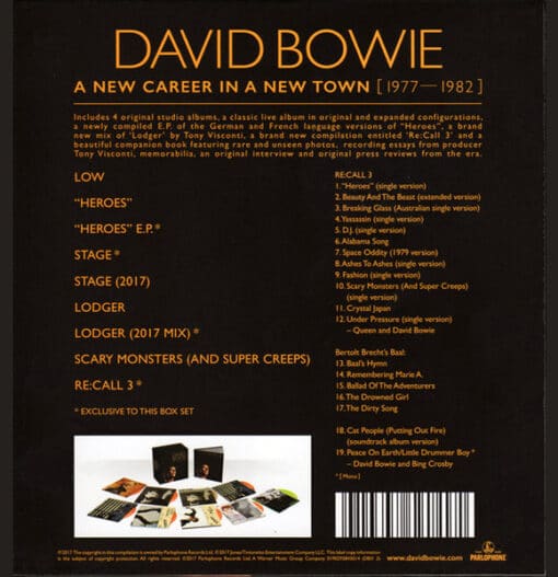 David Bowie - A New Career In a New Town [1977 - 1982] (11 x CD + Book, Deluxe Boxset, Ed. EU, 2017) - Imagen 2