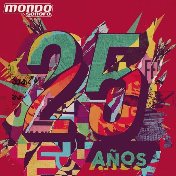 Varios - Mondo Sonoro 25 Años (2 LP, Ed. España, 2019, Vinilo Color Transparente y Rojo)