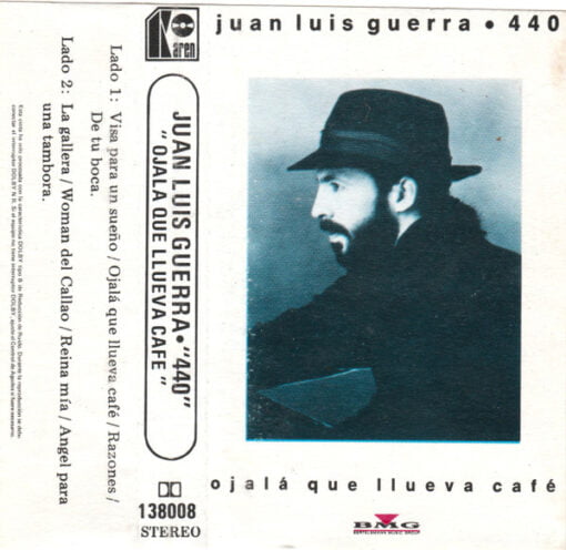 Juan Luis Guerra y 440 - Ojalá que llueva café (Cassette, Ed. Chile, 1991)