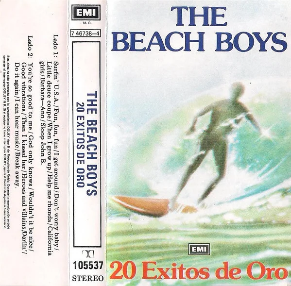 The Beach Boys - 20 éxitos de Oro (Cassette, Ed. Chile, 1987)