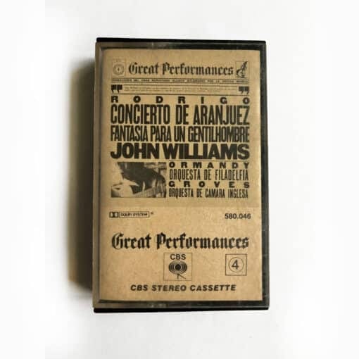 Rodrigo / John Williams; Eugene Ormandy, Orquesta De Filadelfia; Charles Groves, Orquesta De Cámara Inglesa - Concierto De Aranjuez / Fantasía Para Un Gentilhombre (Cassette, Ed. Argentina, )