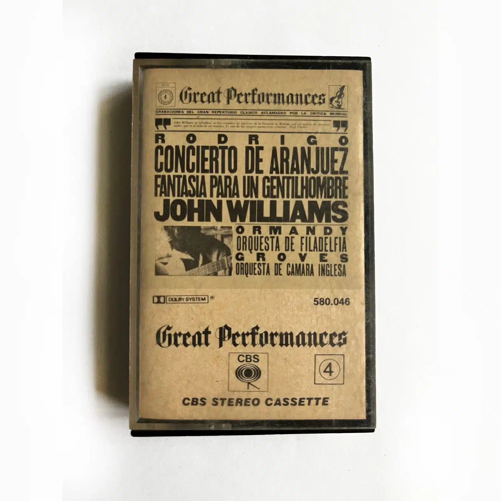 Rodrigo / John Williams; Eugene Ormandy, Orquesta De Filadelfia; Charles Groves, Orquesta De Cámara Inglesa - Concierto De Aranjuez / Fantasía Para Un Gentilhombre (Ed. Argentina)