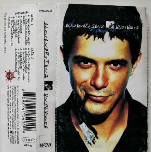 Alejandro Sanz - MTV Unplugged (Cassette, Ed. Chile, 2001)