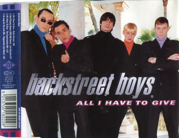 Backstreet Boys - All I Have To Give (CD, Ed. Europe, 1997, Single) 1 Backstreet Boys - All I Have To Give (CD, Ed. Europe, 1997, Single)