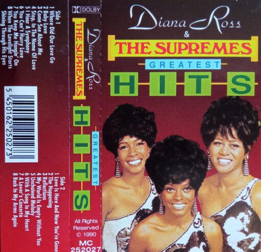Diana Ross & The Supremes - Greatest Hits (Cassette, Ed. Europe, 1990)