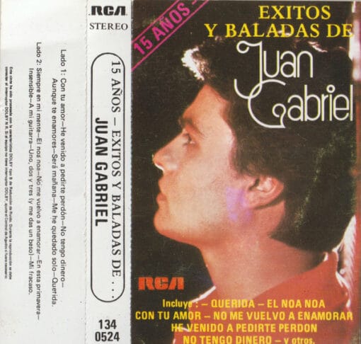 Juan Gabriel - 15 Años...Éxitos Y Baladas (Cassette, Ed. Chile, 1993)