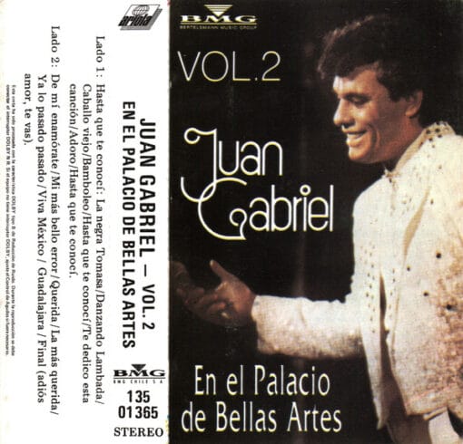 Juan Gabriel - En El Palacio de Bellas Artes Vol 2 (Cassette, Ed. Chile, 1994)