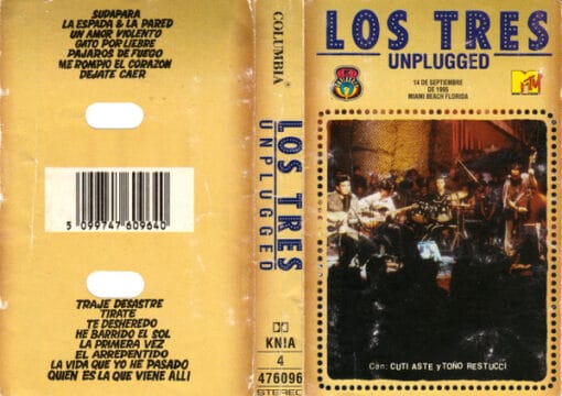 Los Tres - Unplugged (Cassette, Ed. Chile, 1996)
