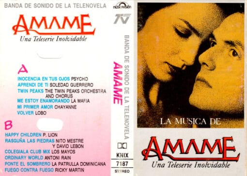 Varios - Amame (Banda De Sonido De La Telenovela) (Cassette, Ed. Chile, 1993)