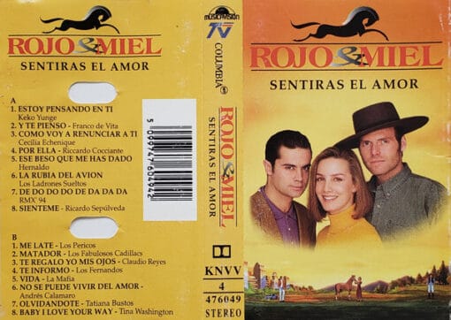 Varios - Rojo & Miel Sentirás el Amor (Cassette, Ed. Chile, 1994)