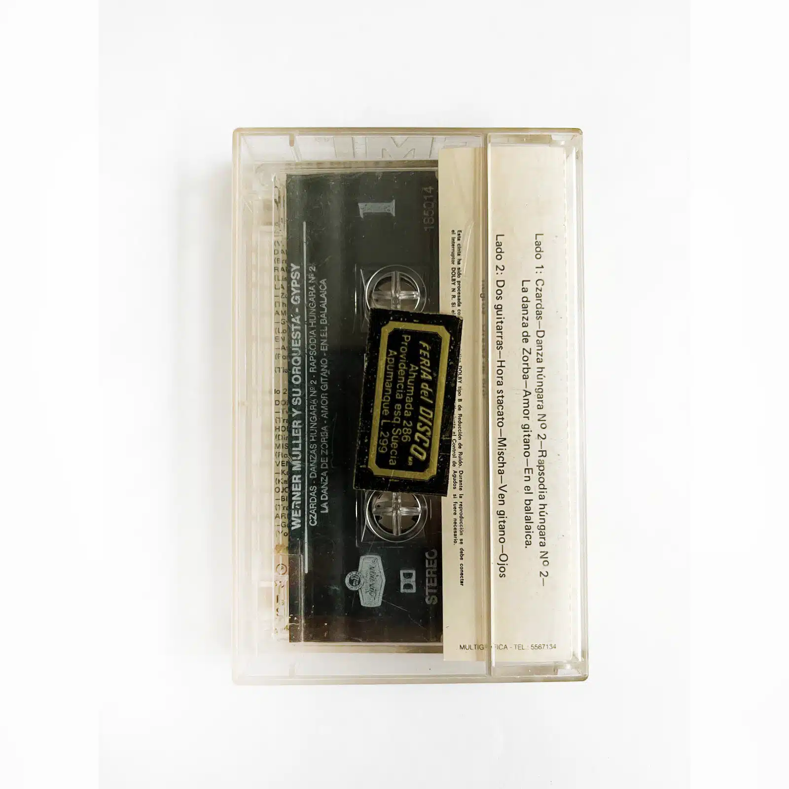 Gipsy - Werner Muller y su Orquesta (Cassette, Ed. Chile, 1984) - Imagen 2