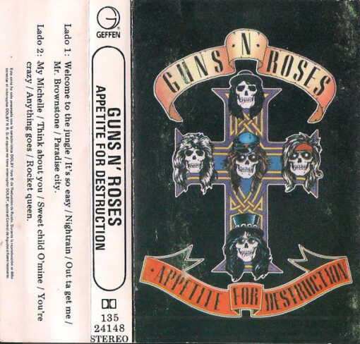 Guns N' Roses - Appetite For Destruction (Cassette, Ed. Chile, 1991)