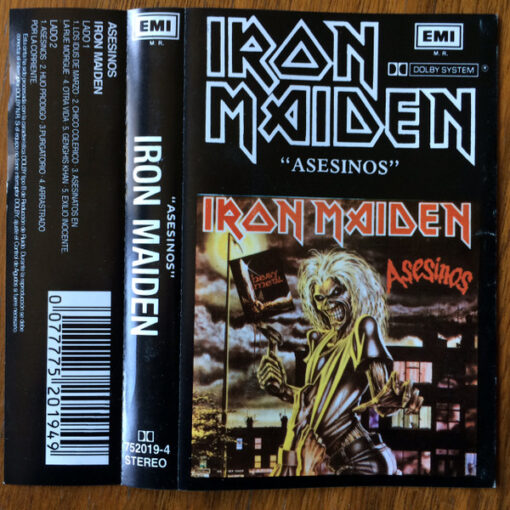 Iron Maiden - Asesinos (Cassette, Ed. Chile, 1981)
