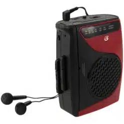 Reproductor / Grabadora Cassette Portátil GPX CAS337 (REC, AM/FM, Autostop, Parlante)