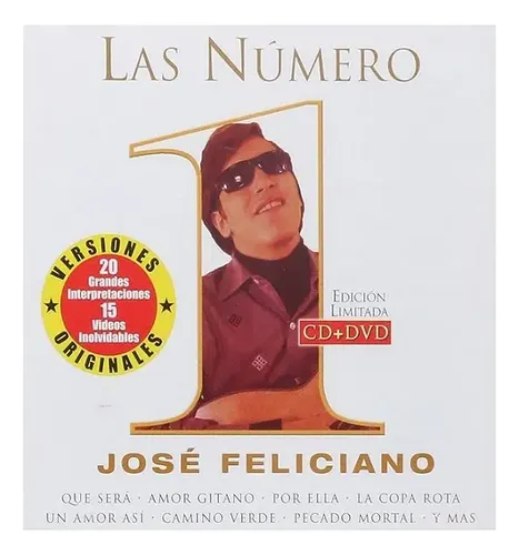 José Feliciano - Las Numero 1 (CD+DVD) 1 José Feliciano - Las Numero 1 (CD+DVD)