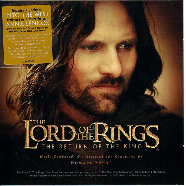 Howard Shore - The Lord Of The Rings: The Return Of The King (Original Motion Picture Soundtrack) (CD, Ed. US, 2003) 1 Howard Shore - The Lord Of The Rings: The Return Of The King (Original Motion Picture Soundtrack) (CD, Ed. US, 2003)